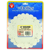 Hygloss Products Round Paper Lace Doilies, White, 6in, PK300 10061